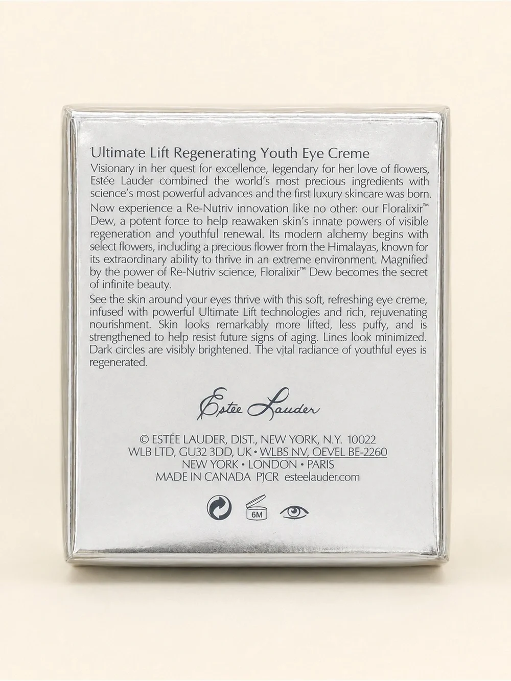 Estée Lauder Re-Nutriv Ultimate Lift Eye Creme 0.5 oz NIB